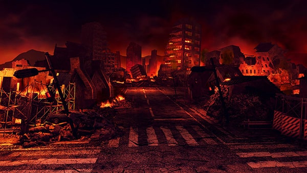 ▲新ステージ「炎上都市」イメージ
