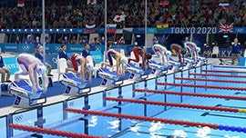 ゲーム画面9：競泳「100m自由形」
