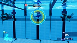 ゲーム画面10：競泳「100m自由形」