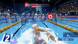 ゲーム画面11：競泳「100m自由形」