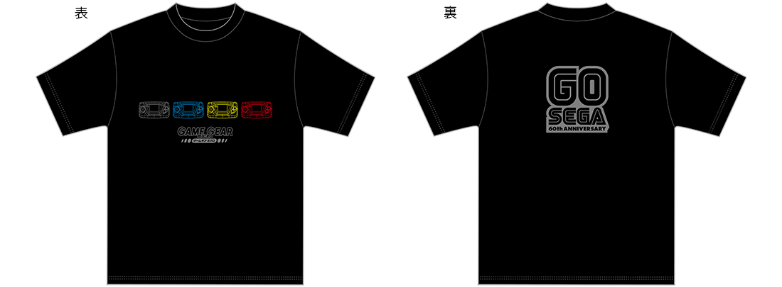 ゲームギアミクロ・GO SEGAオリジナルTシャツ （M／L／XL）