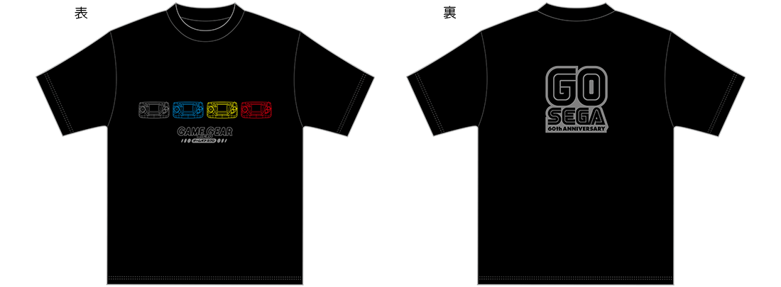 ゲームギアミクロ・GO SEGAオリジナルTシャツ (M/L/XL)